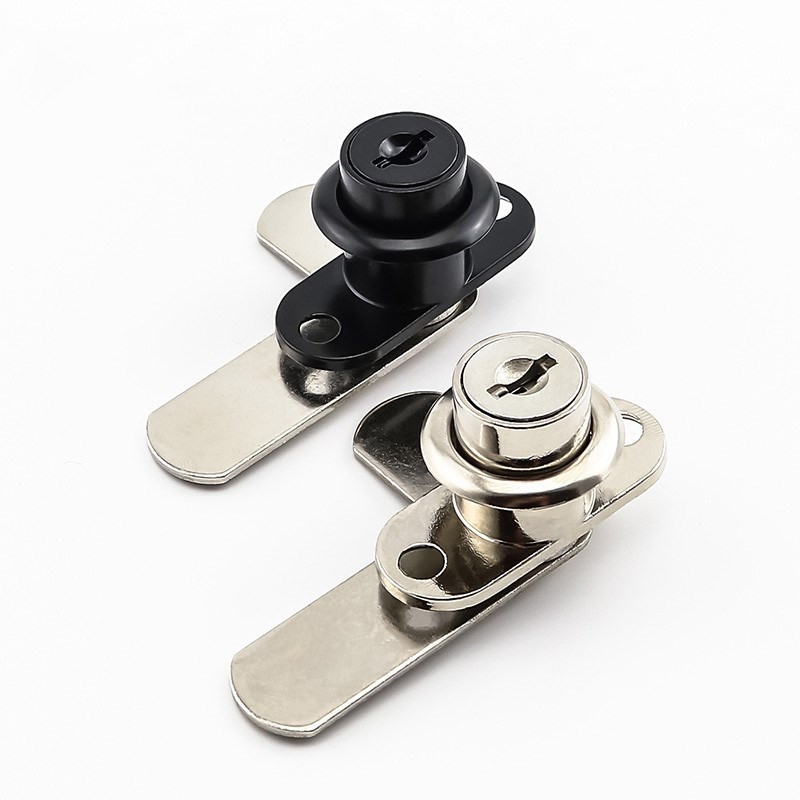 热销双开柜门双门锁7字型对开转舌锁文件柜锁信箱锁铁皮橱柜锁家 - 图1