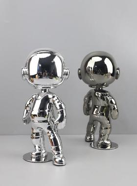 欧样式1191奢电镀镜面轻太空人物雕塑摆件玄关酒电视店柜板房家居