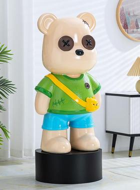 新款网红暴力熊存钱罐家居客厅电视柜玄关儿童房装饰大型落地摆件