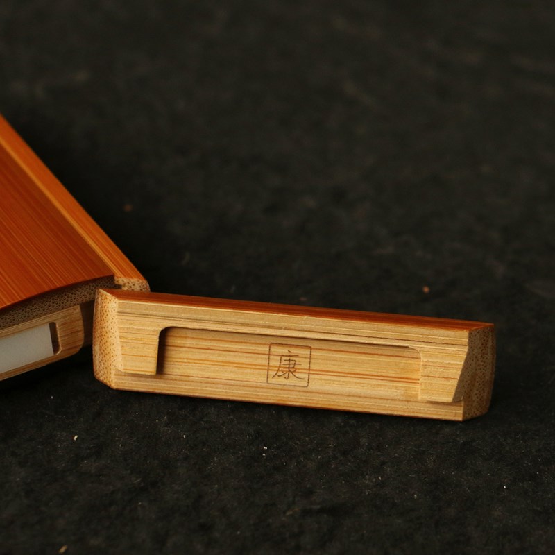 精品沪上名家曹自康纯手工精工制作老玉竹双室黄蛉鸣虫盒竹制虫具 - 图2