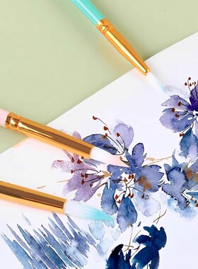 独角鹿画笔数字油画画笔diy丙烯画油画专用笔美术软毛勾线涂色笔