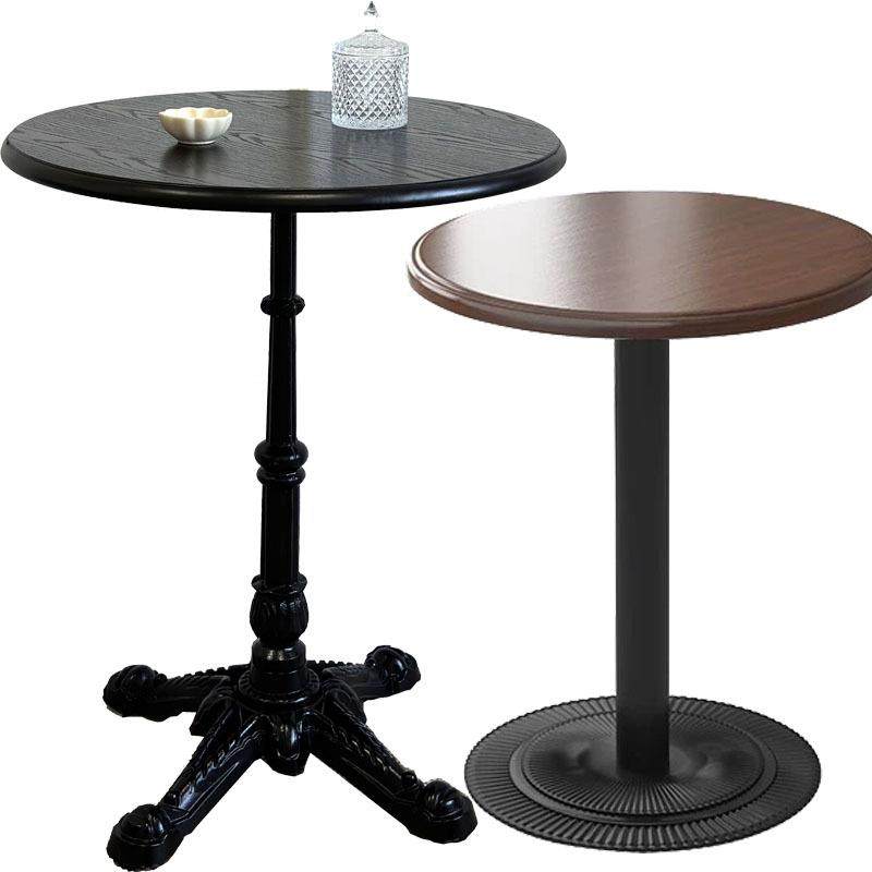 实木复古圆桌茶几美式铁艺桌腿中古餐厅原木咖啡桌子边几胡桃,淘宝优惠券,粉丝福利购,淘宝优惠卷