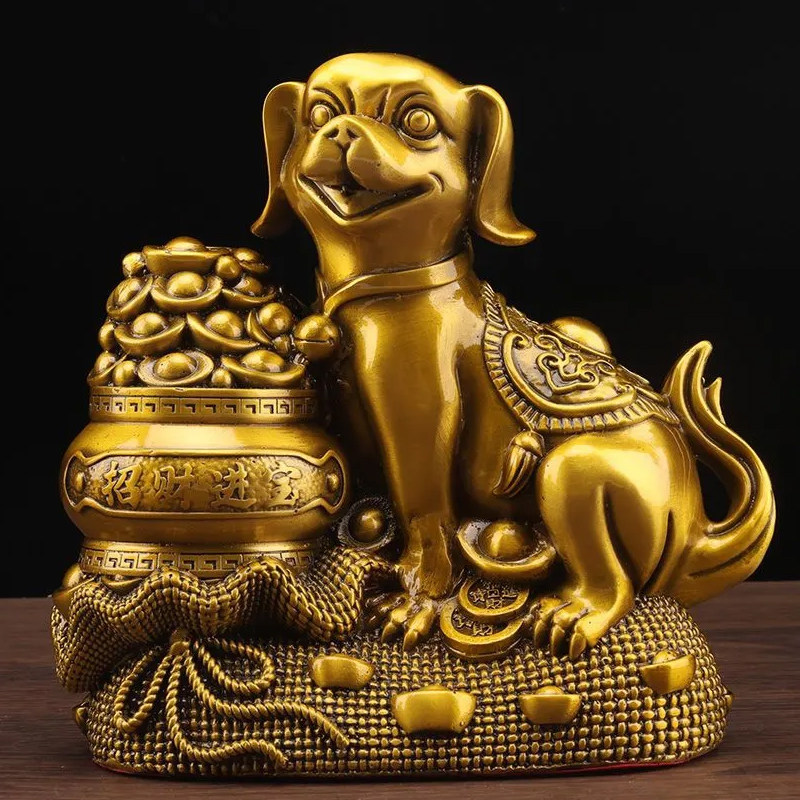 黄铜金钱生肖狗聚宝盆家居摆件奇门盾甲化解击刑戊落震宫入墓巽宫,淘宝优惠券,粉丝福利购,淘宝优惠卷