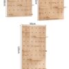 Solid wood hole board custom kindergarten wall storage rack wooden living room entrance decoration Nordic