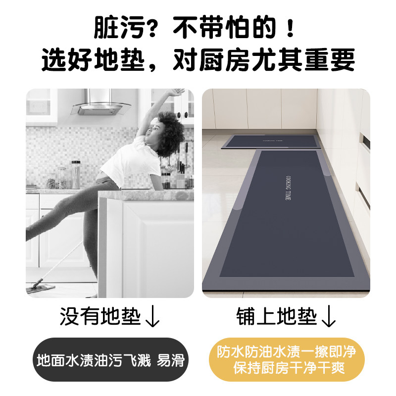 厨房专用地垫长条吸水免清洗防脏防滑地毯防水防油门口垫子可定制,淘宝优惠券,粉丝福利购,淘宝优惠卷
