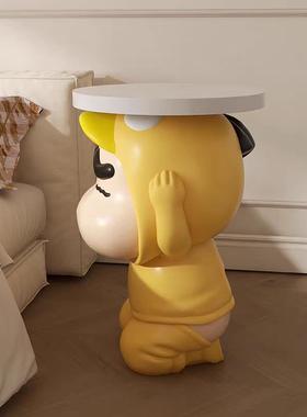 创意蜡笔小新客厅茶几边几柜可移动沙发旁边落地床头柜装饰品摆件