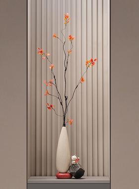 入户玄关造景时来运转细长花瓶摆件客厅电视柜插花新居乔迁装饰品