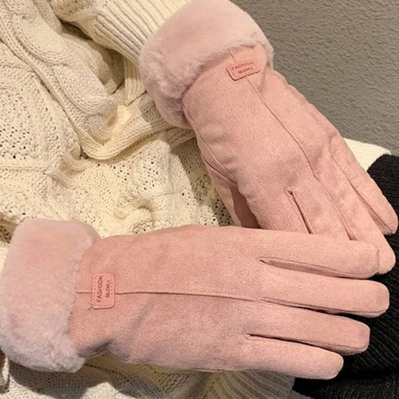手套女士秋冬加绒加厚保暖骑行防寒开车可爱触屏棉手套冬天防风,淘宝优惠券,粉丝福利购,淘宝优惠卷