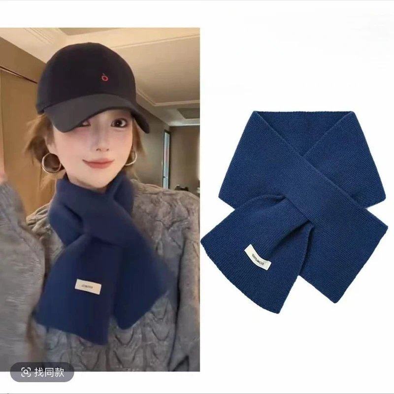 韩版披肩围巾女新款百搭韩系氛围感情侣保暖交叉巾围脖邻巾女T,淘宝优惠券,粉丝福利购,淘宝优惠卷