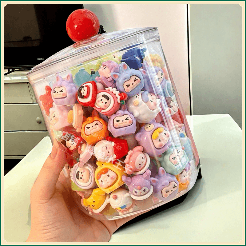 萌粒收纳盒卡通松松叠叠乐摆件迷你泡泡玛特盲盒展示架儿童玩XMJ,淘宝优惠券,粉丝福利购,淘宝优惠卷