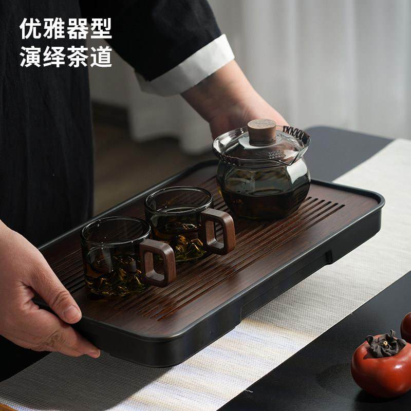 家用现代简约小茶台干泡沥水功夫茶具储水竹托盘套装小型茶盘配件,淘宝优惠券,粉丝福利购,淘宝优惠卷