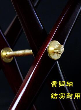 山东红木实木马扎折叠凳，镶银工艺马扎凳，老人便携礼品