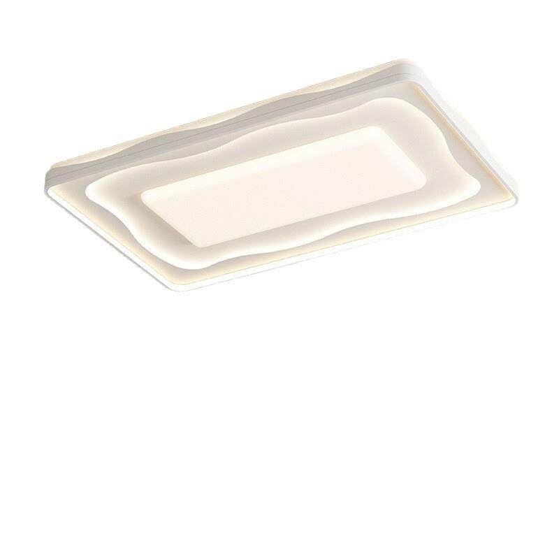 客厅灯吸顶灯北欧极简奶油风长方形灯具全光谱护眼创意波浪大厅灯,淘宝优惠券,粉丝福利购,淘宝优惠卷