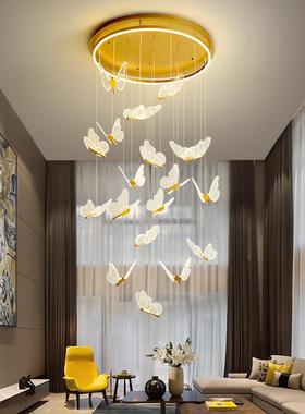 楼梯吊灯别墅复式楼大吊灯轻奢客厅灯酒店大厅吊灯饰餐厅灯具