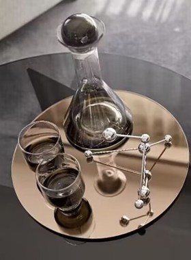 现代简约样板房售楼处酒具水壶托盘套装客厅茶几餐厅吧台软装饰品