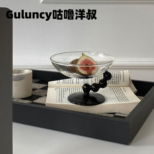 法式优雅ings透明高脚杯高颜值香槟杯红酒杯果汁杯欧式球玻璃杯 - 图0