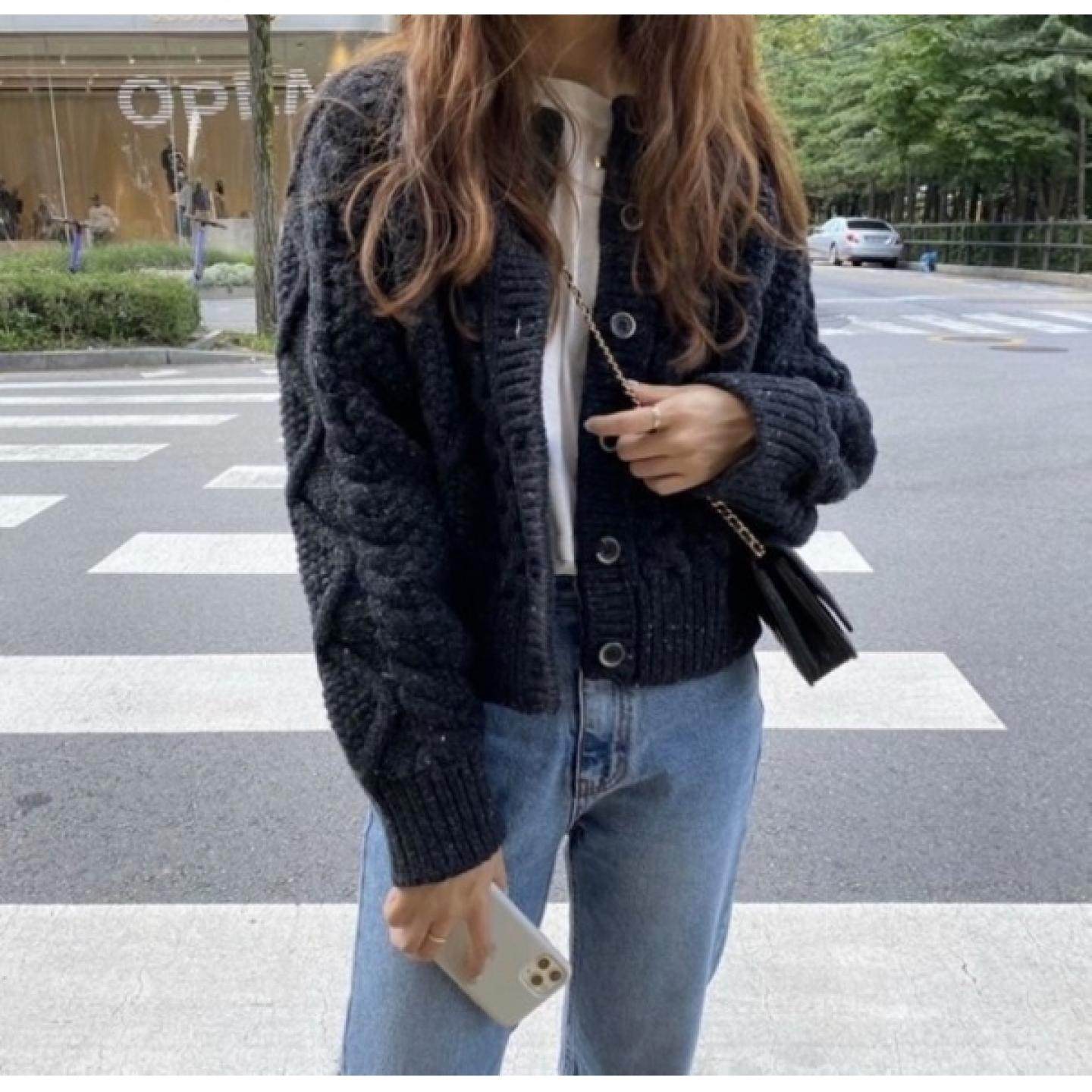 重工九股加厚秋冬新款100%山羊绒开衫女麻花宽松短款针织毛衣外套,淘宝优惠券,粉丝福利购,淘宝优惠卷