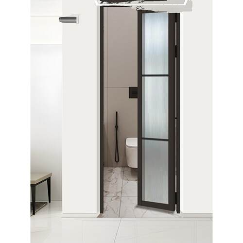 滑动和平开集成浴室门Pd折叠厕所门无轨悬挂滑动厨房滑动门阳台双 - 图1