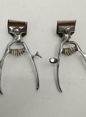 老物件摆件理发工具推子老式手动推剪无噪音覆古怀旧收藏影视道具