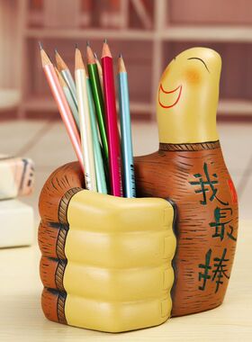 送老师的礼物实用毕业礼品办公桌书房收纳创意小摆件复古陶瓷笔筒