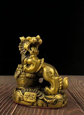 纯铜貔貅招财摆件聚宝盆路冲壁刀客厅书房玄关偏财炒股办公室