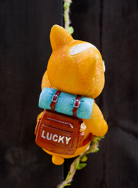 卡通创意柯基小狗幼儿园壁挂花园爬树挂管道民宿花架装饰花盆挂件