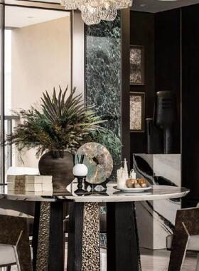 中古风创意摆件家居客厅玄关电视柜桌面装饰品样板间餐桌茶几软装