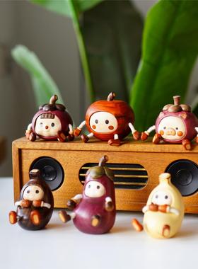 Joe/不完美木生摆件大合集创意水果可爱香蕉小熊猫桌面装饰自用