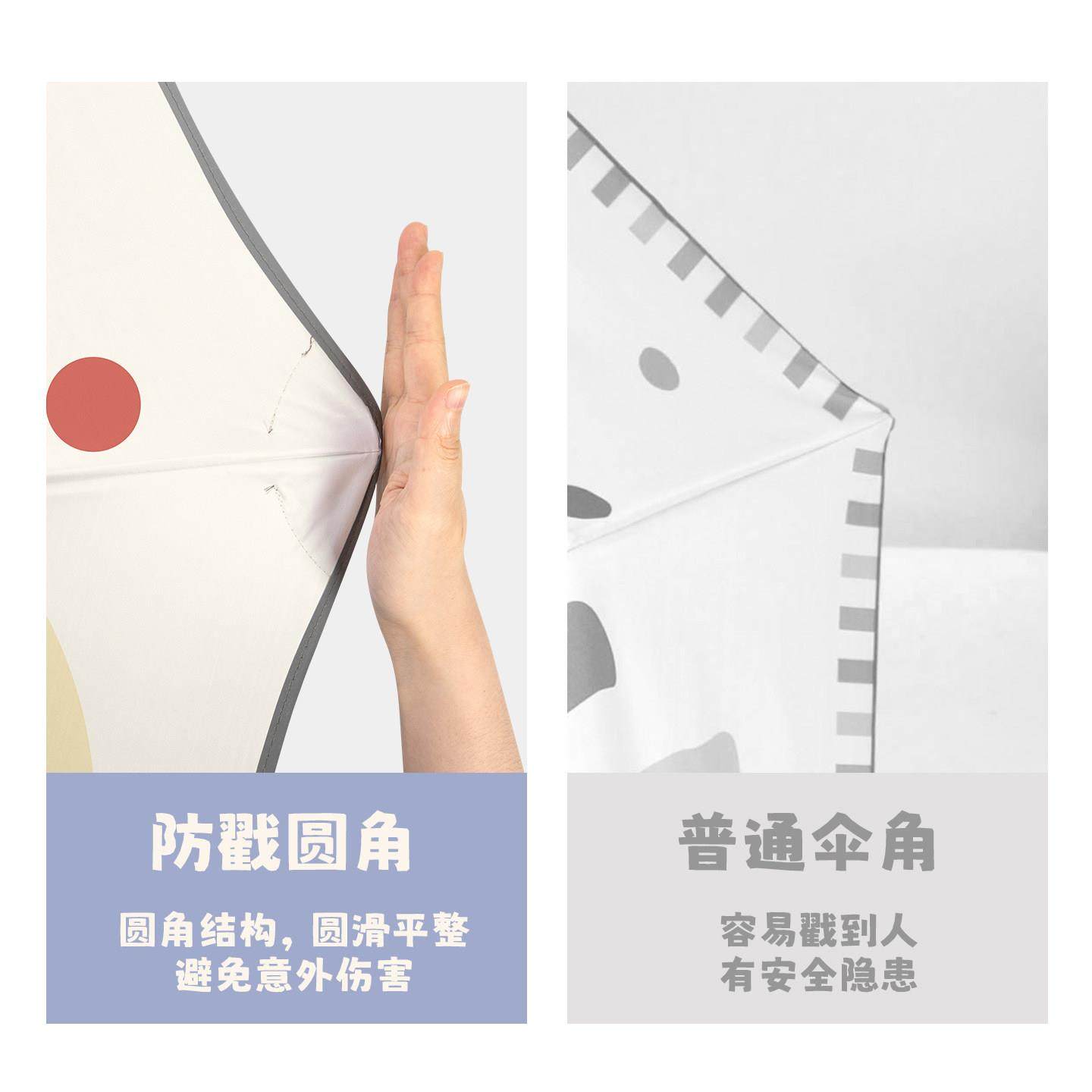 波点小象圆角防戳儿童雨伞男孩女孩小学生上学专用安全自动遮阳伞,淘宝优惠券,粉丝福利购,淘宝优惠卷