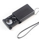 30x 60x double lens pull-out magnifying glass with LED light banknote inspection antique jade jewelry mirror