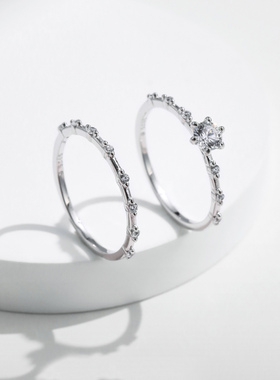 【雅影】莫桑钻S925纯银戒指女