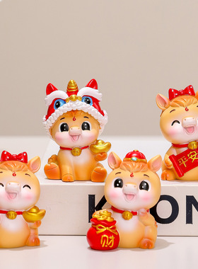 新款马年十二生肖马小摆件公仔新年桌面装饰摆件卡通年会送礼好物