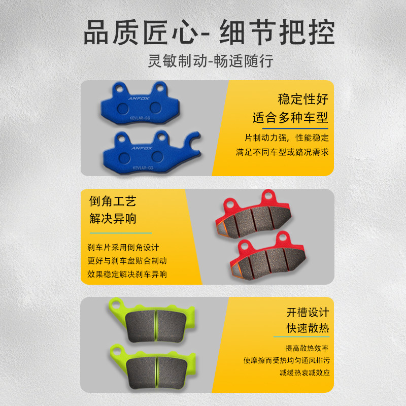 铜基超合金刹车片 珠峰凯越400 500 525X/F ZF500GY前后碟刹皮 - 图1