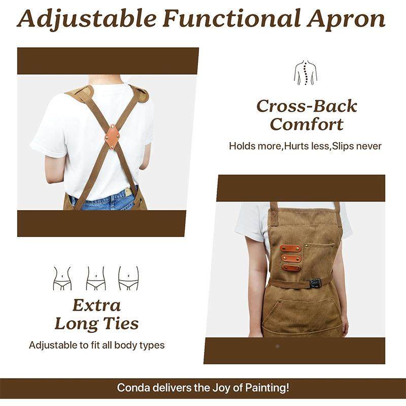 亚马逊跨境厚帆加布防水围裙园多口袋木978电工烧烤师艺工作服印l,淘宝优惠券,粉丝福利购,淘宝优惠卷