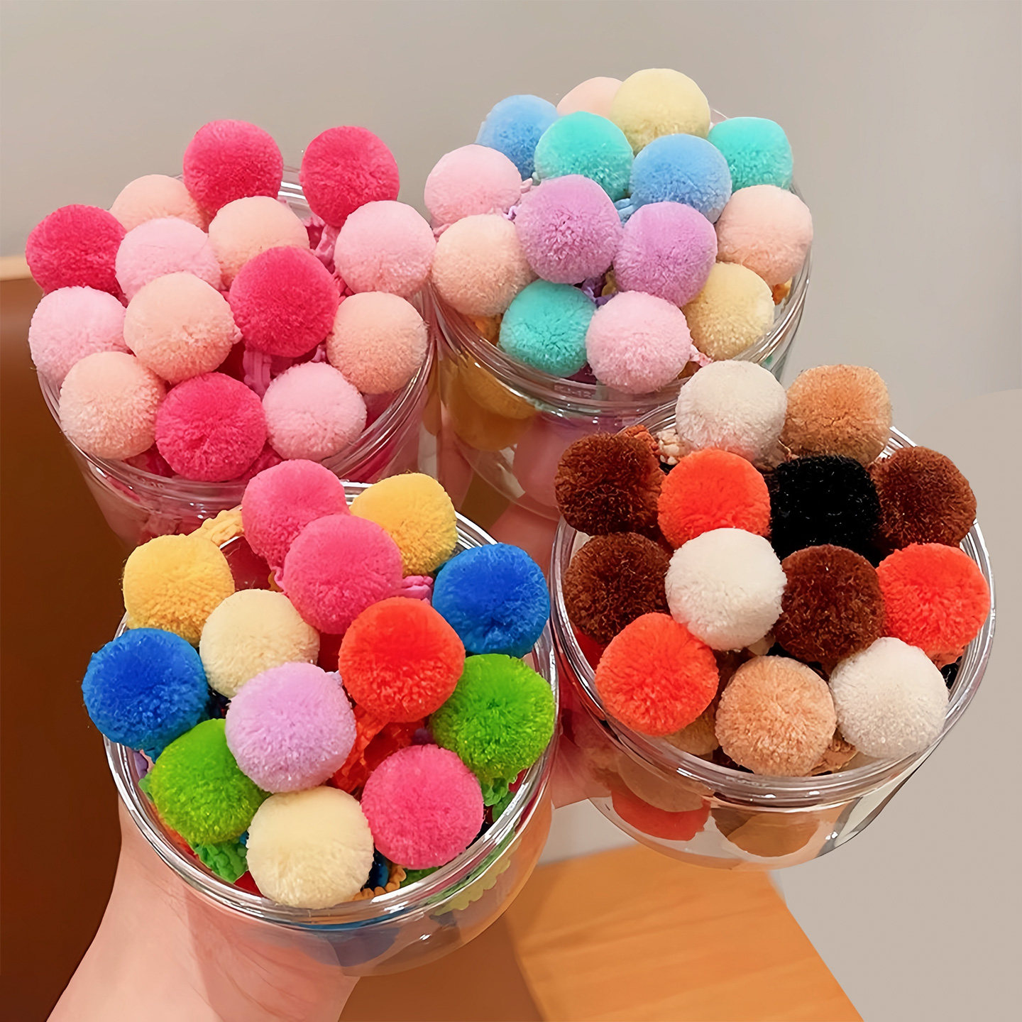 女孩彩色小毛球发绳宝宝橡皮筋幼儿园女童可爱发圈扎头发不伤发,淘宝优惠券,粉丝福利购,淘宝优惠卷