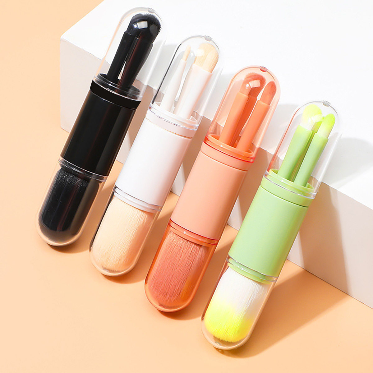 便携化妆刷四合一多功能腮红刷有盖散粉刷眼影刷套装迷你化妆套刷,淘宝优惠券,粉丝福利购,淘宝优惠卷