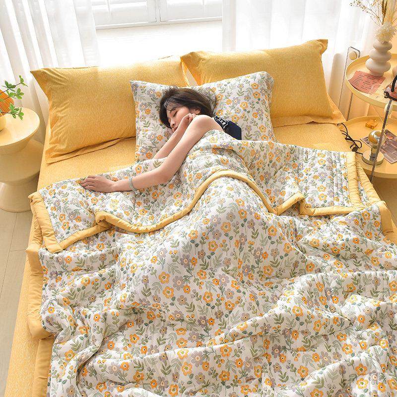 冰丝夏被凉感丝可机水洗薄款被子单双人夏天小清新风夏凉被空调被,淘宝优惠券,粉丝福利购,淘宝优惠卷