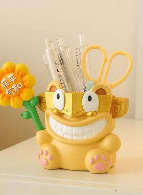 可爱笔筒桌面摆件办公室工位情绪稳定神器解压创意模型生日小礼物