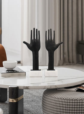 抽象人像雕塑摆件现代简约黑色样板房售楼处玄关挂姿人物软装饰品