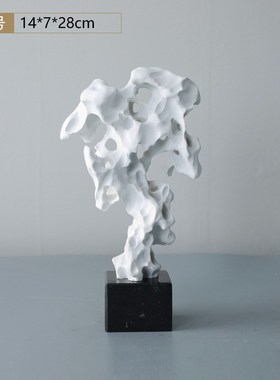 新中式太湖石雕塑软装饰品摆件样板房酒店售楼部客厅玄关摆台酒柜