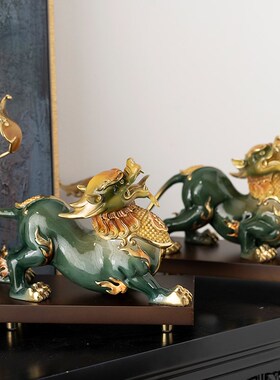 招财貔貅摆件一对新店开业皮丘前台装饰品家居客厅工艺品客厅玄关