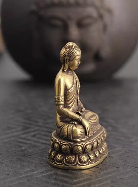 黄铜小佛像佛祖释迦摩尼