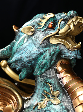 招财铜貔貅摆件一对大号客厅办公室酒柜貔休装饰品公司开业礼物