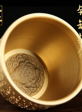 铜百福招字铜缸摆件 铜百福铜缸摆件 铜缸摆件 铜米缸 水缸摆件