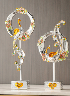 凤凰摆件新中式客厅玄关电视柜家居饰品轻奢创意新居婚庆结婚礼物