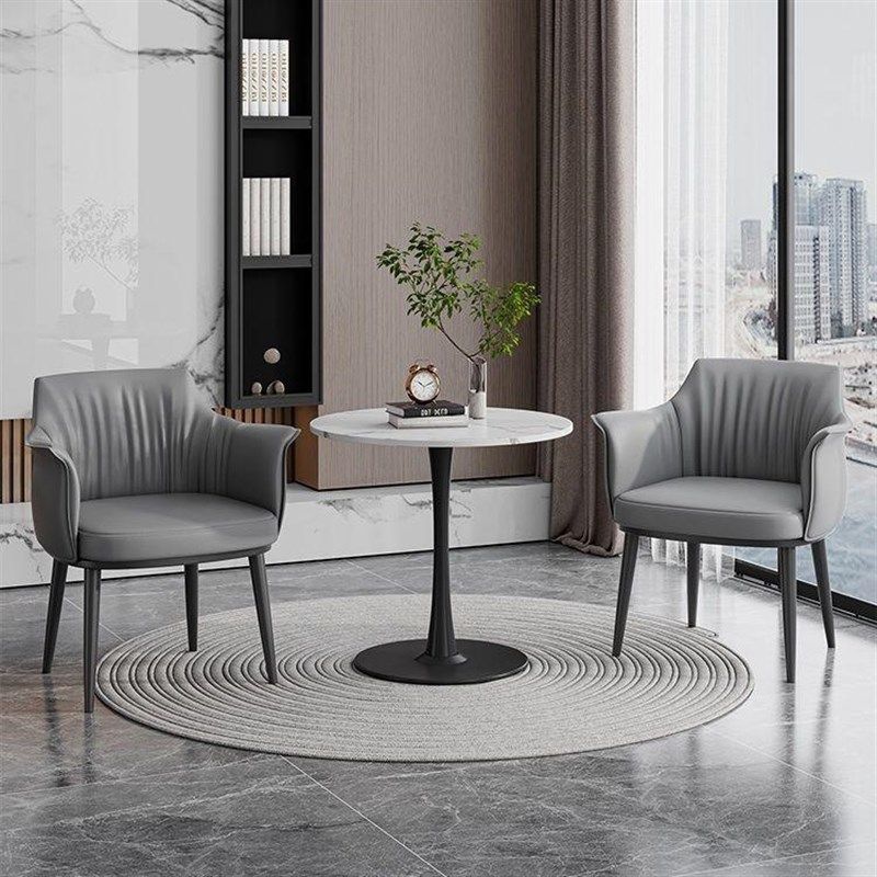 轻奢咖啡厅休息区会客椅子喝茶洽谈桌椅组合美容院接待圆桌餐椅子,淘宝优惠券,粉丝福利购,淘宝优惠卷