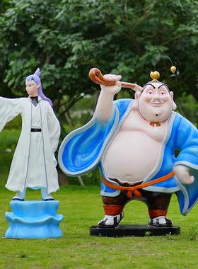 门厅卡通动漫人物哪吒玻璃钢雕塑商场电影院之魔童闹海工艺大摆件