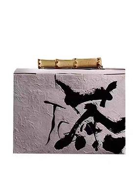 新中式样板间书房书柜展示柜摆件茶室博古架茶具铁壶茶饼盆景装饰