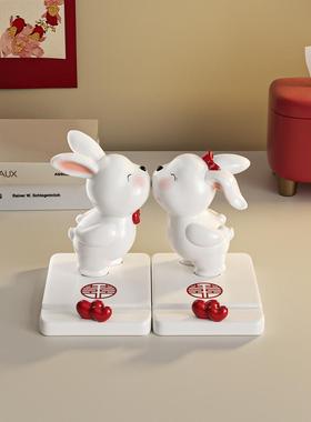 创意兔子可爱手机架2025新桌面装饰办公室的好东西给新娘的结婚礼