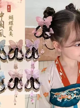 新年发夹儿童发饰女童汉服流苏